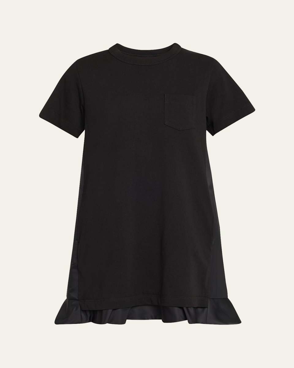 Nylon-Cotton Hybrid Mini Dress